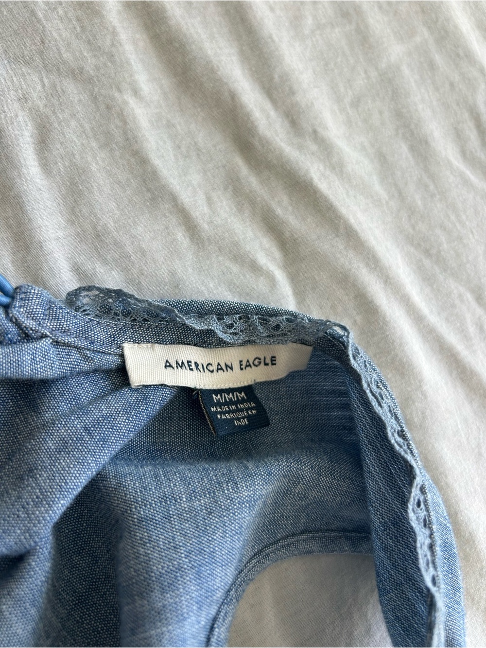 American Eagle Outfitters Blue Chambray Jumpsuit - Picture 3 of 3